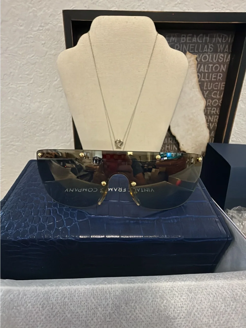 1980’s Playboy Hugh Hefner shields sunglasses